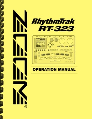 Zoom Rhythm Trak RT-323 Drum Machine OWNER'S OPERATION MANUAL
