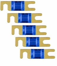 IMC Audio 60 Amp Mini ANL Fuse Gold for Car Audio Auto Marine Audio 5 Pack