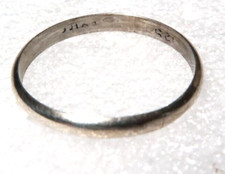 VINTAGE STUNNING STERLING SILVER WEDDING BAND RING  SIZE 11.75