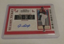 Jon Duplantier RC 2019 Panini Contenders Season Ticket Auto Gold 21/50 D'backs