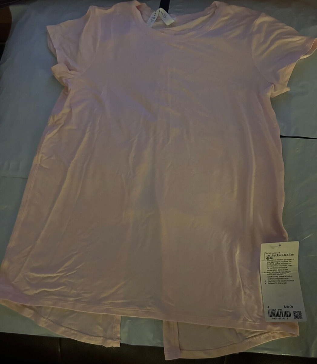 Lululemon Sz 4 Modal Open Up Tie Back T-Shirt, STMI