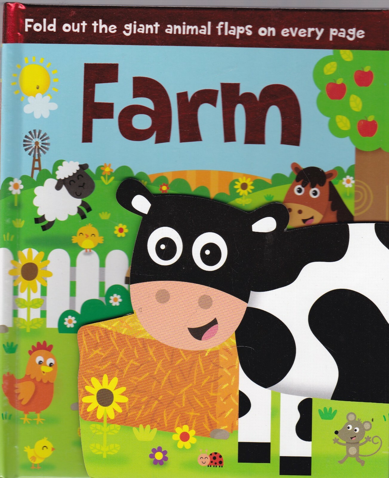 FARM BOARD BOOK WITH GIANT ANIMAL FLAPS ON EVERY PAGE