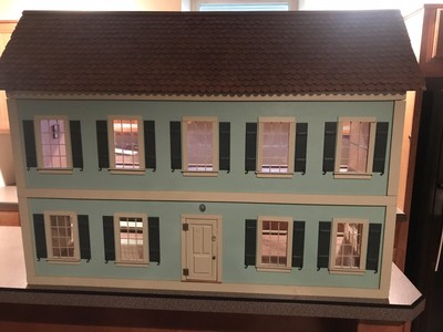 Colonial Wood Doll House - 1” To 1’ Assembled-3 Stories 39”L, 16”D, 30”H