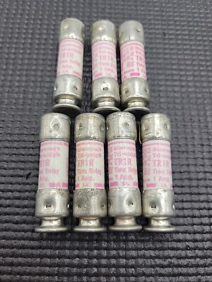 7pcs -  Gould Shawmut TR1R Tri-Onic Fuse 1A 250VAC (1F1)