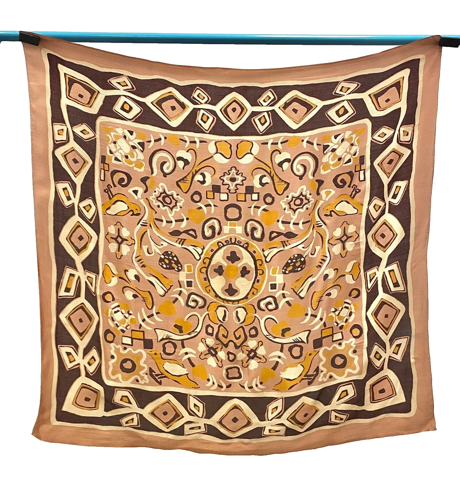 Brown década de 1920 Década Cachecóis e xales Vintage