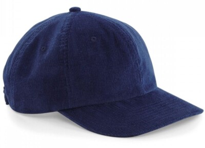 Beechfield Heritage Cord Cap, Unisex, B682, Oxford Navy, BNWT 