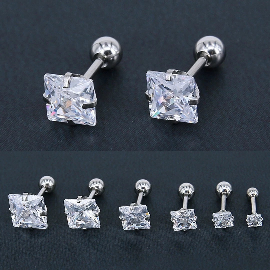 Mens screw back stud earrings sale