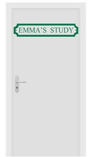 Image of Personalised Study, Vinyl Wall Art Sticker Decal Mural Mirror Workspace Door.