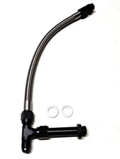 6AN DEMON DUEL FEED CARBURETOR STAINLESS BLACK ENDS FUEL LINE