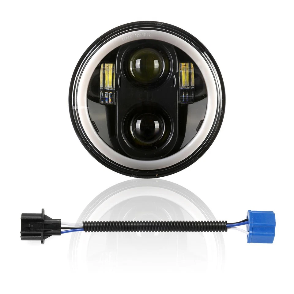 Faro LED DRL PUNTO 5,75" pulgadas para Harley Sportster 883 Custom Deluxe Hugger Foto 2 de 4