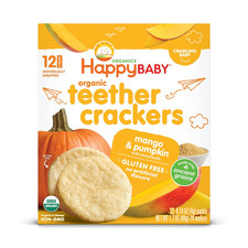 Organics Baby Snacks, Gentle Teething Crackers, Gluten Free Vegan, Mango Pum