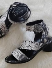 Franco Sarto Nerissa Ankle Strap Reptile Snake Animal Print Sandal