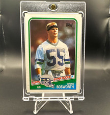 Topps 1988 Brian Bosworth Seattle Seahawks #144 Rookie Base Football Card. rookie card picture
