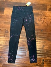 Sweaty Betty Black Floral Zero Gravity Leggings, Size Small