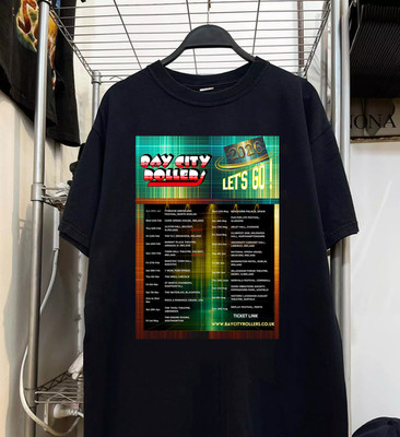 Bay City Rollers Let's Go Tour 2026 T Shirt Size S-5XL