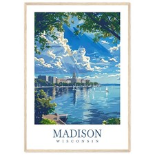 Madison Travel Print Wall Art Wisconsin Wall Hanging Home Dcor Madison Gift Art