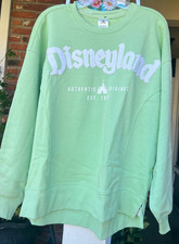 NWT Disneyland 2026 Green Pullover Sweatshirt SIZE:SMALL