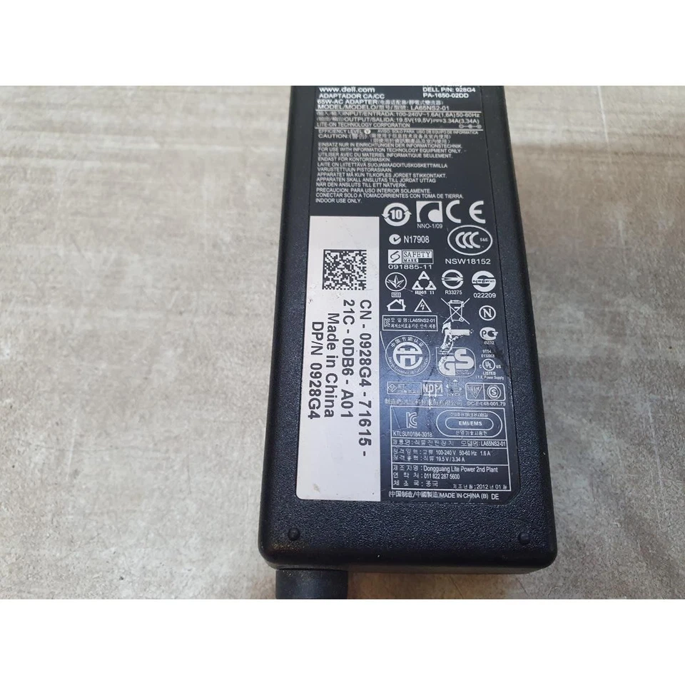 Dell LA65NS2-01 Power Adapter Black 19.5-Volt 3.34-Amp 65-W for Inspiron Laptops - Image 4 of 4