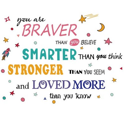Amaonm Removable 3D Colorful Quotes Inspirational Words Lettering Wall Decals...
