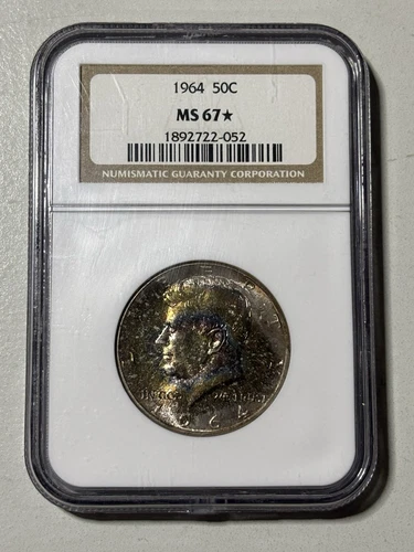1964 P Kennedy Half Dollar NGC MS67⭐️ Pop. 12
