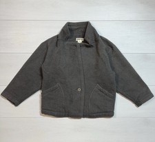 ISSEY MIYAKE Plantation Women  s Made in Japan Gray Collar Linen Jacket Wool Sz S