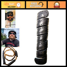 Handmade Leather Hair Beads & Accessories - Dread, Beard, Ponytail Wraps (4")