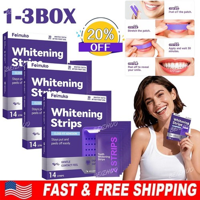 #ad NEW Purple Teeth Whitening Strips – Stain Removal with Whitening amp; Color Correct $9.49