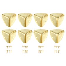 uxcell 8 Pcs Decorative Box Corner Cover, 40mm Metal Edge Guard, Gold