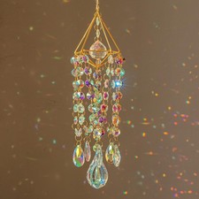 Multi-Color Crystal Suncatcher - Irregular Hanging Decor for Whimsical Spaces