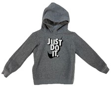 NIKE Just Do It Grey Hoodie Unisex Children  s 4T