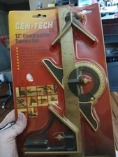 CEN-TECH 12" COMBINATION SQUARE SET NEW IN PACKAGE