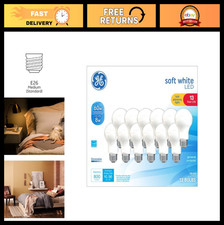 12-Pack Soft White A19 LED Light Bulbs, 8W 60W Equivalent , Frosted, Long Life