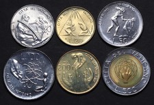 1983 Vatican City 6 BU Coins 10 - 500 Lire; Pope John Paul II