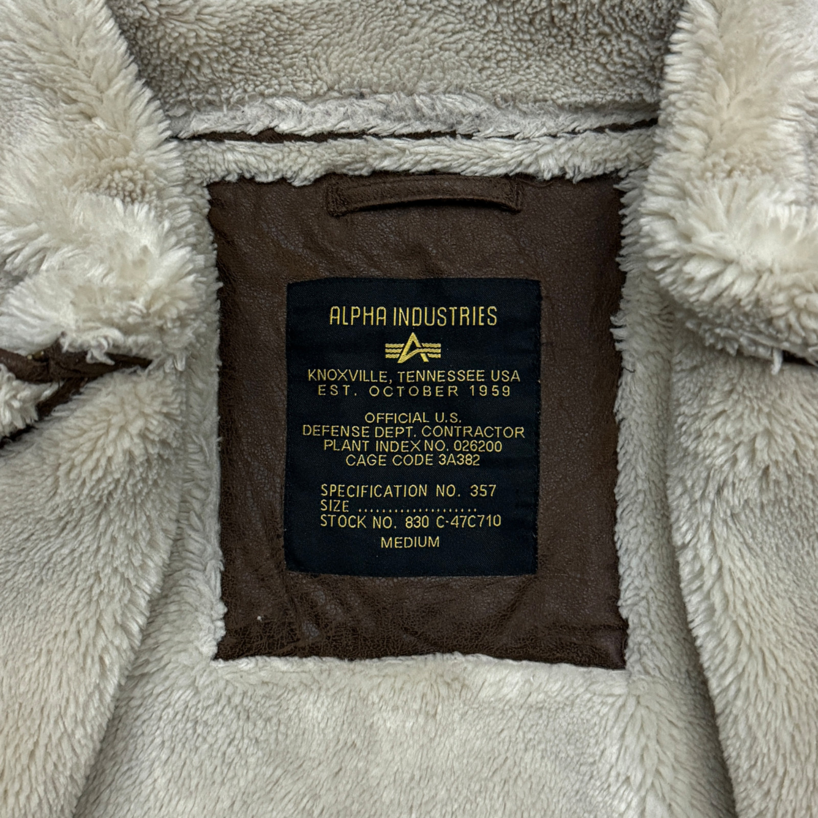 Alpha Industries USA B3 Flight Jacket (M) Faux-Shearling Animal Friendly RRL LVC image 8