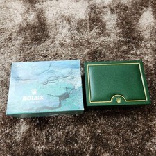 Rolex Watch Box Green Leather Wood Outer 64.00.02 Authentic