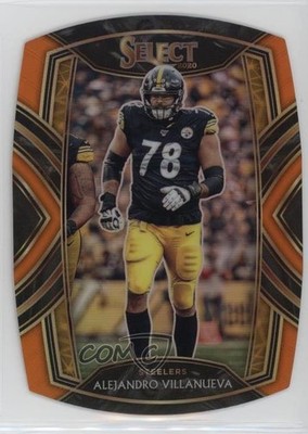2020 Panini Select Club Level Orange Prizm Die-Cut Alejandro Villanueva 14x1