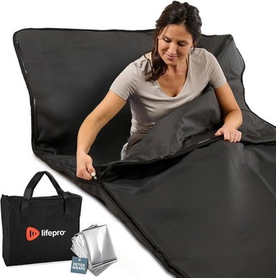 LifePro RejuvaWrap Black Infrared Sauna Blanket (Open Box)