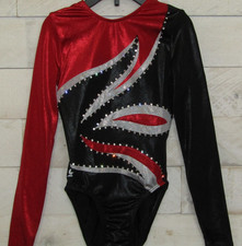GK Elite Leotard Stunning Metallic Gymnastics Competition CL Child Girls L