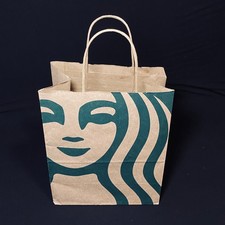 Starbucks Bag 2024 Brown Paper Sack Green Siren Logo Coffee Ad Store Collectors