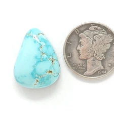 Natural High Dome Carico Lake Turquoise Single Free Form Cabochon 12.1 Carats