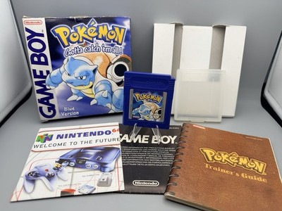 Original Nintendo Neue Batterie Pokemon Blau Gameboy GB Komplett in Box CIB Boxed
