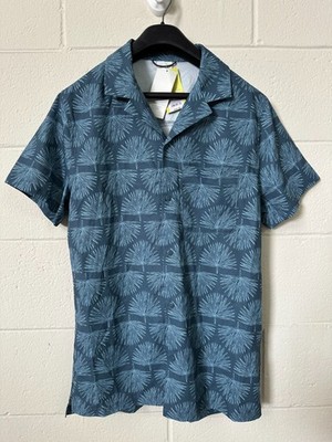 New All in Motion Blue Printed Resort Button Up Shirt Size 2XL