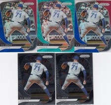 5 * TJ ZEUCH * 2020 PRIZM RED WHITE BLUE LIGHT BLUE BASE RC 