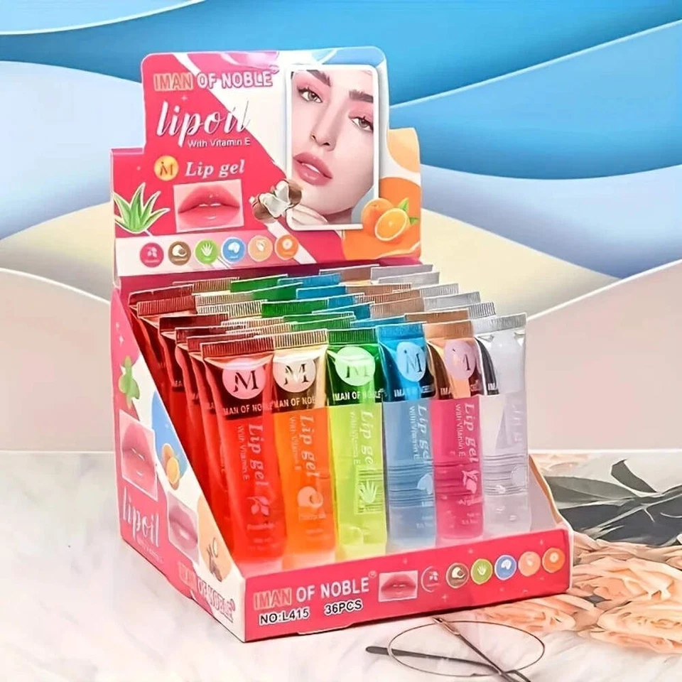6Pcs/Set, Moisturizing Clear Lip Gloss, Rosehip, Argan, Peppermintaloe, Coconut - Image 2 of 4