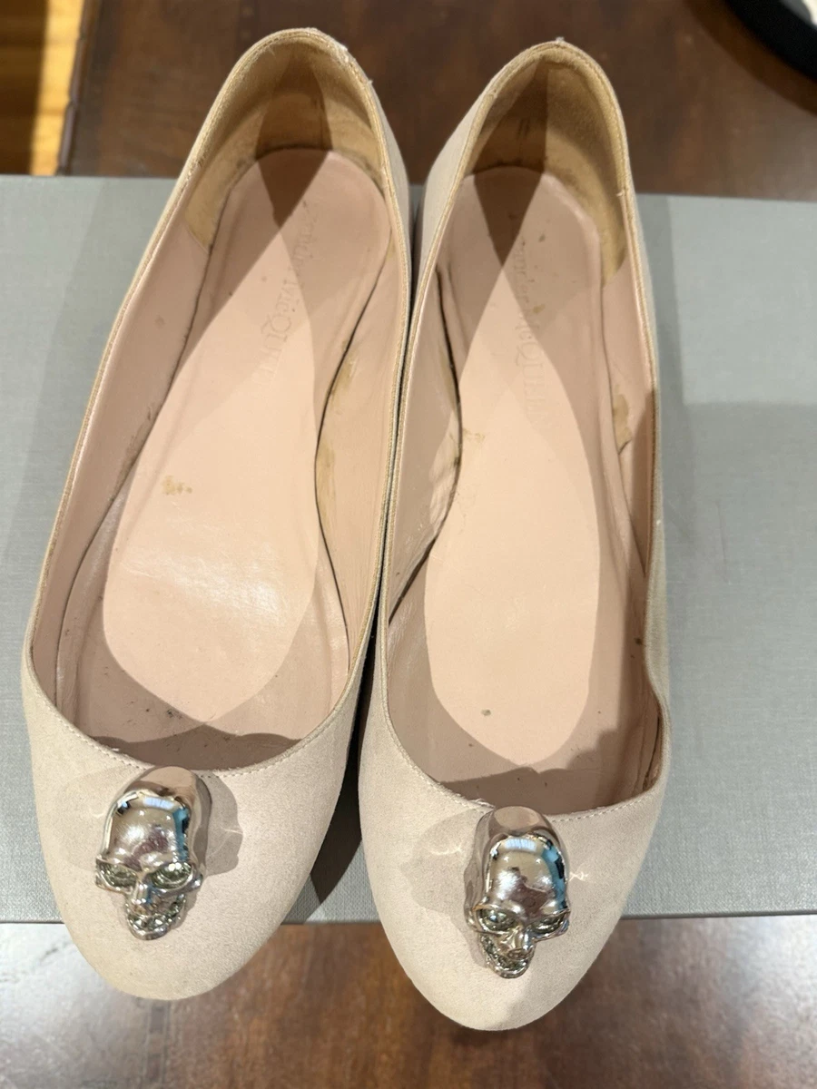 美品　Alexander McQueen スカル フラット バレエシューズ Alexander McQueen Women's Suede Ballet Flats for sale | eBay