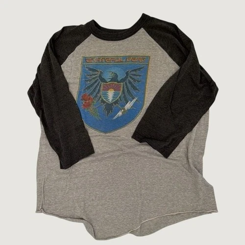 Grateful Dead Summer Tour Baseball Tee Shirt Gr 1980s vintage concert t-shirt, vintage, size L, single stitch, B+ condition