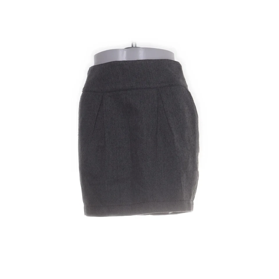 Madonna, Rock, Größe: S, Grau, Polyester/Wolle, Fischgräte, Tweed, Damen #Ht0 - Bild 1 von 4