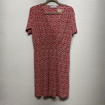 mango retro dress Mango MNG Floral Red Marita Retro Print Dress Womens Size 10 Boho Smocked  V-Neck