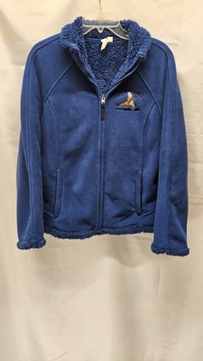 Womens Green Tea Size Large Blue Fleece Full Zip Coat Wild Wings Sportswear