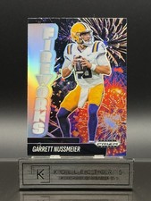2025 Panini Prizm Black Fireworks Garrett Nussmeier #8 Silver Prizm